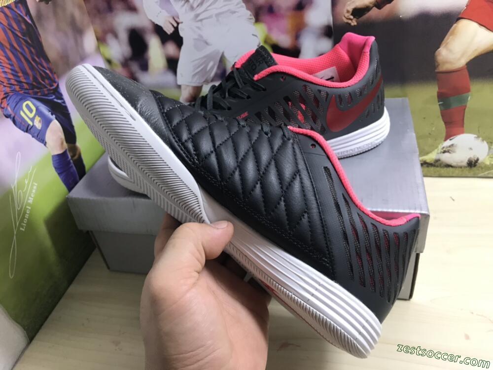 Nike Lunar Gato 2 IC Low-Tops Soccer Shoes - Black/Red/White