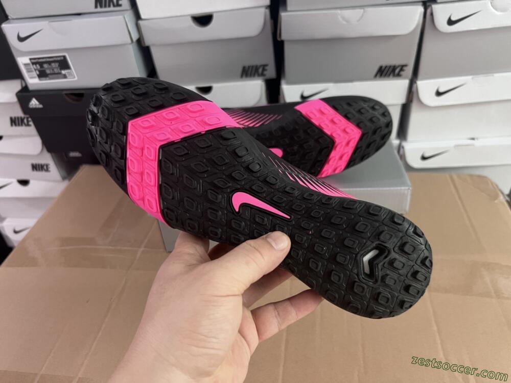 Nike Air Zoom Mercurial Superfly 10 Elite TF High-Tops Soccer Shoes - Black/Pink