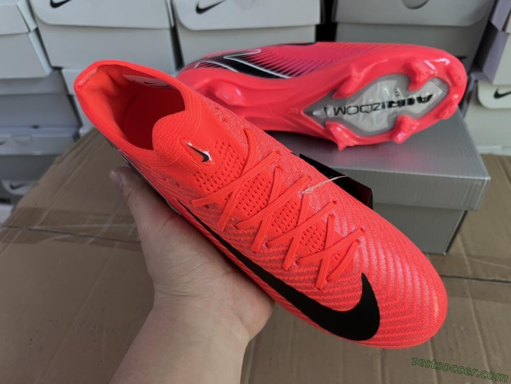 Nike Air Zoom Mercurial Vapor 16 Elite FG Low-Tops Soccer Cleats - Red/White/Black