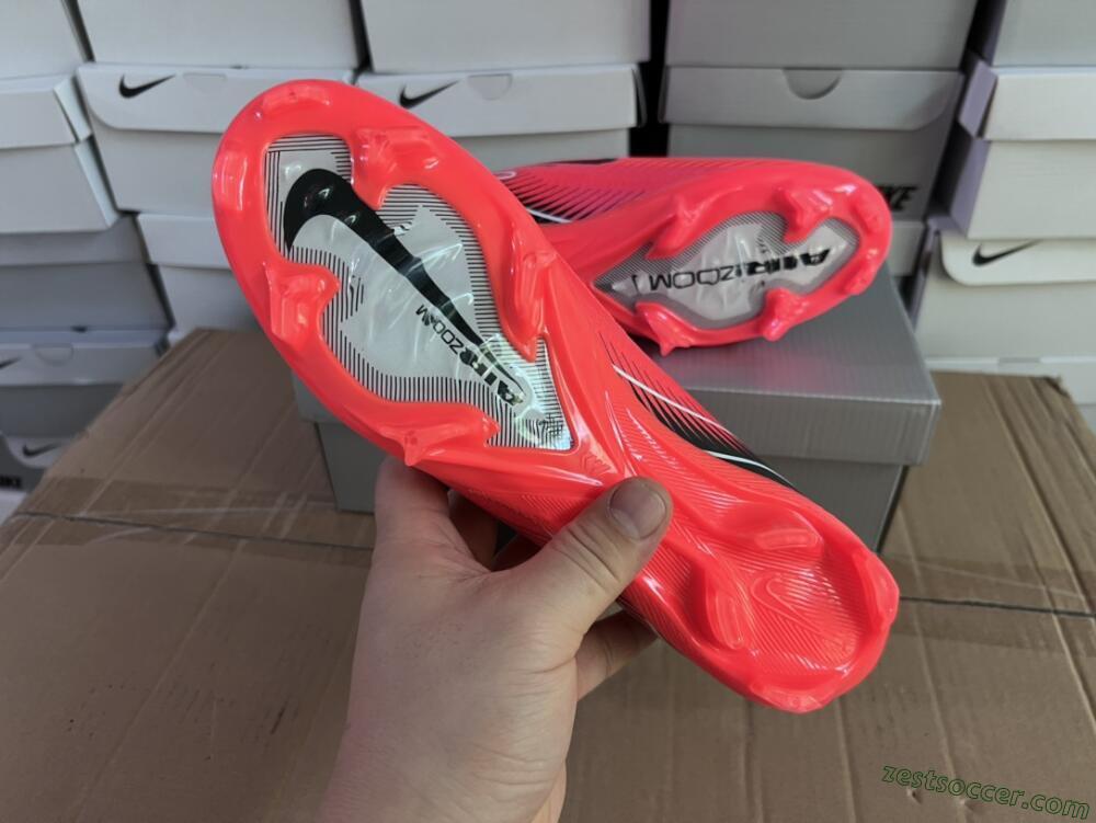 Nike Air Zoom Mercurial Vapor 16 Elite FG Low-Tops Soccer Cleats - Red/White/Black