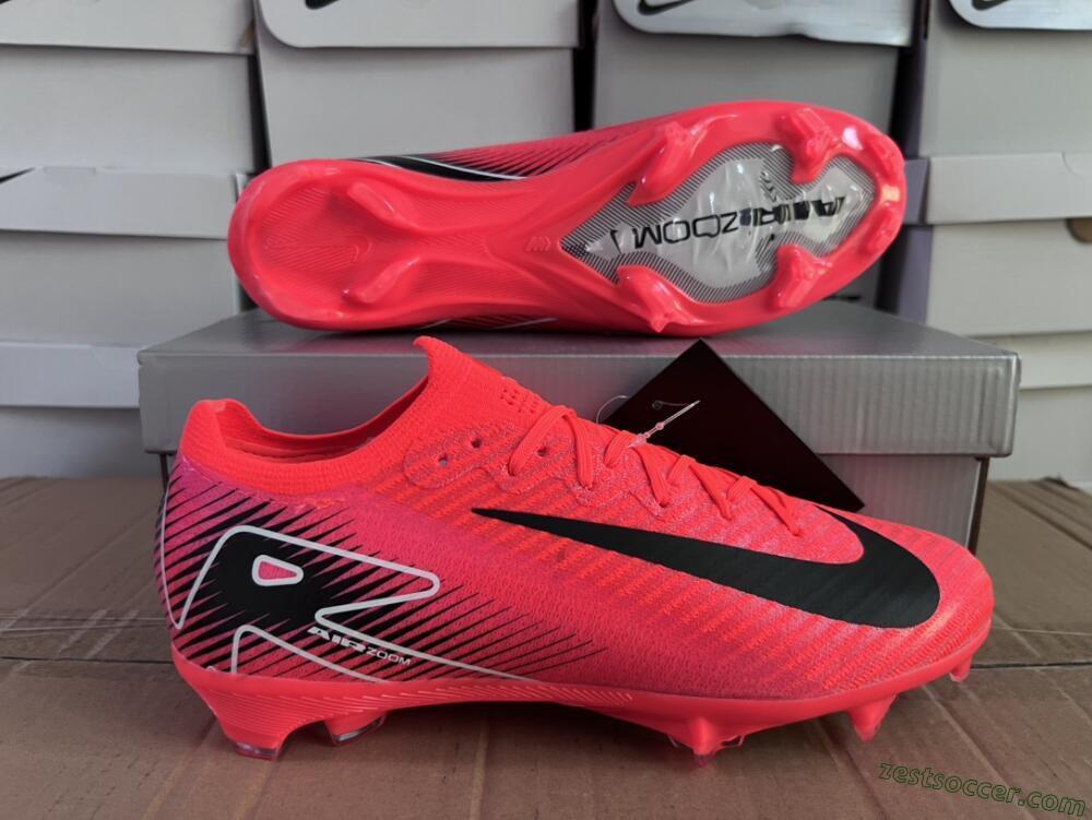 Nike Air Zoom Mercurial Vapor 16 Elite FG Low-Tops Soccer Cleats - Red/White/Black