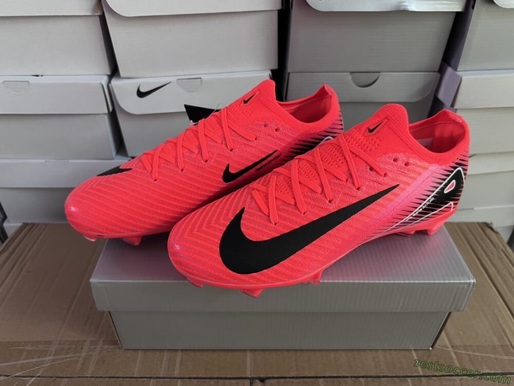 Nike Air Zoom Mercurial Vapor 16 Elite FG Low-Tops Soccer Cleats - Red/White/Black