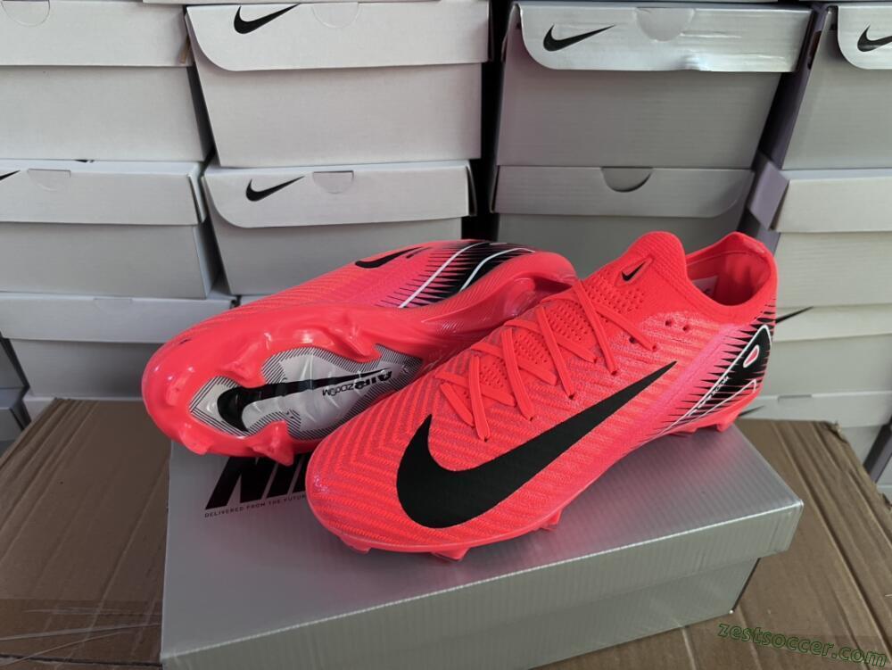 Nike Air Zoom Mercurial Vapor 16 Elite FG Low-Tops Soccer Cleats - Red/White/Black
