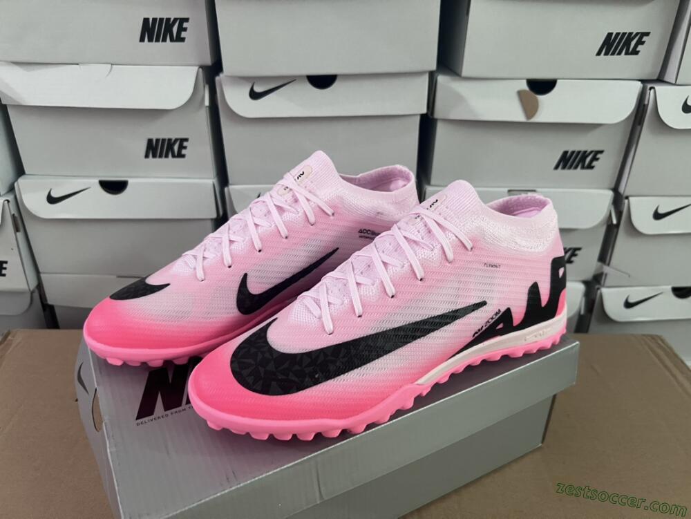 Nike Air Zoom Mercurial Vapor 15 Elite TF Low-Tops Soccer Shoes - Pink/Black