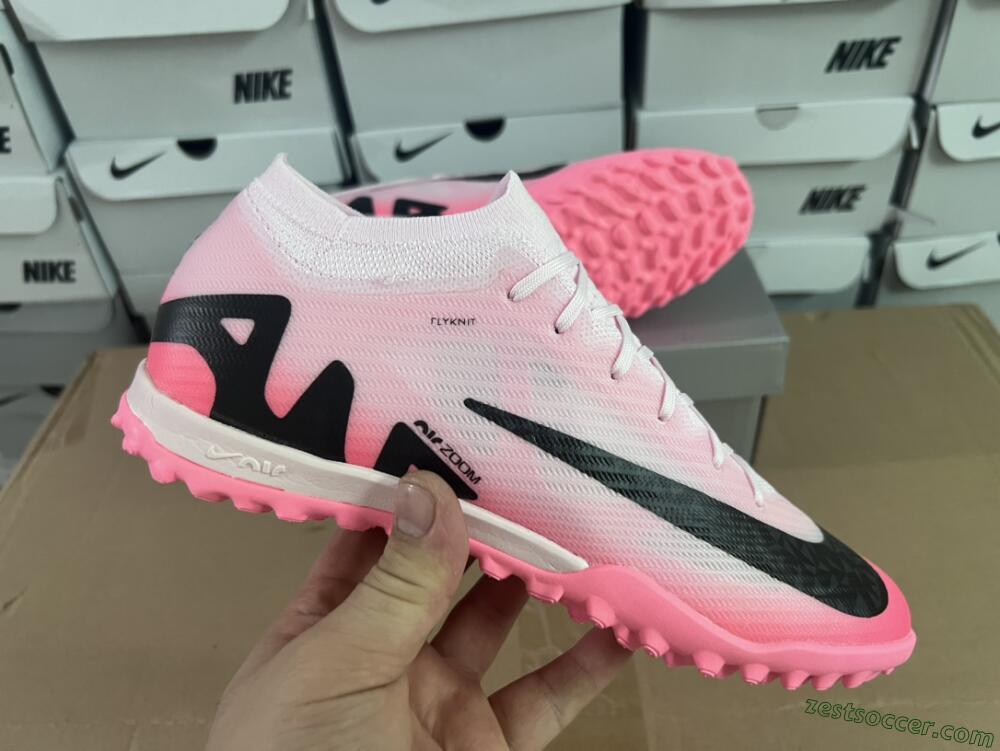 Nike Air Zoom Mercurial Vapor 15 Elite TF Low-Tops Soccer Shoes - Pink/Black