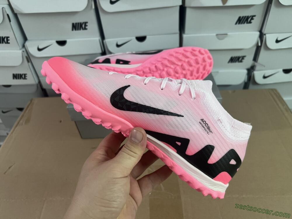 Nike Air Zoom Mercurial Vapor 15 Elite TF Low-Tops Soccer Shoes - Pink/Black