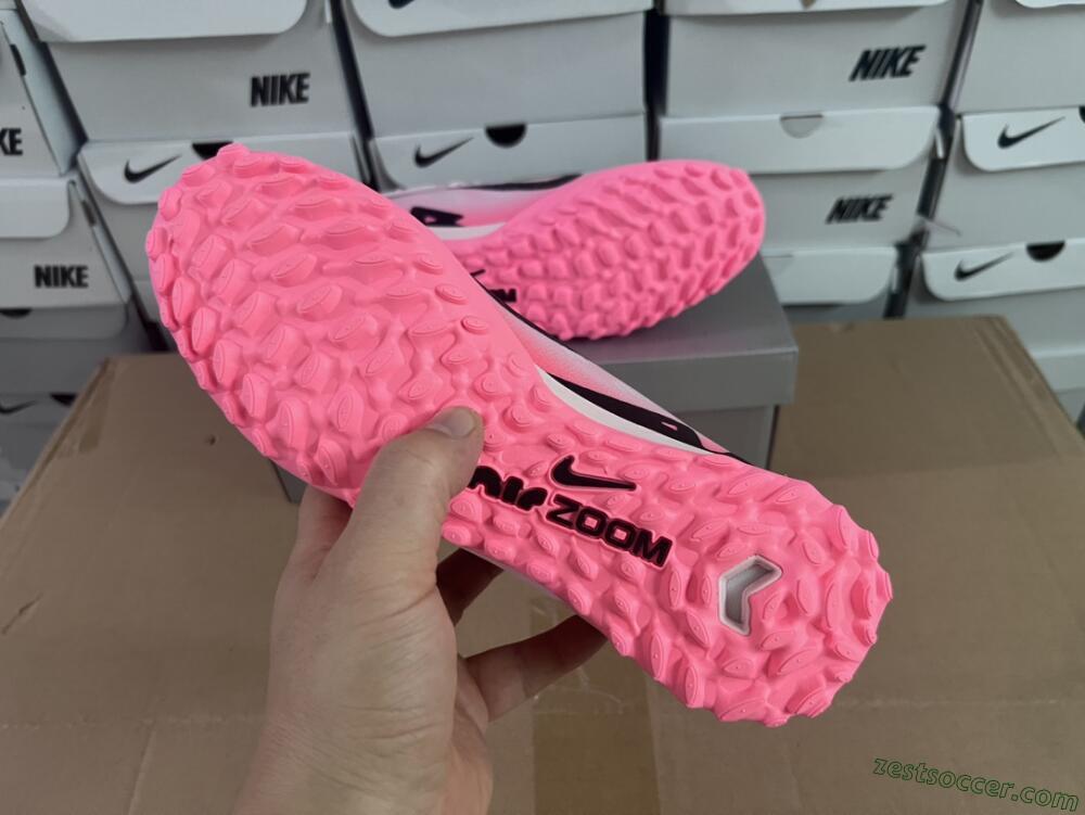 Nike Air Zoom Mercurial Vapor 15 Elite TF Low-Tops Soccer Shoes - Pink/Black