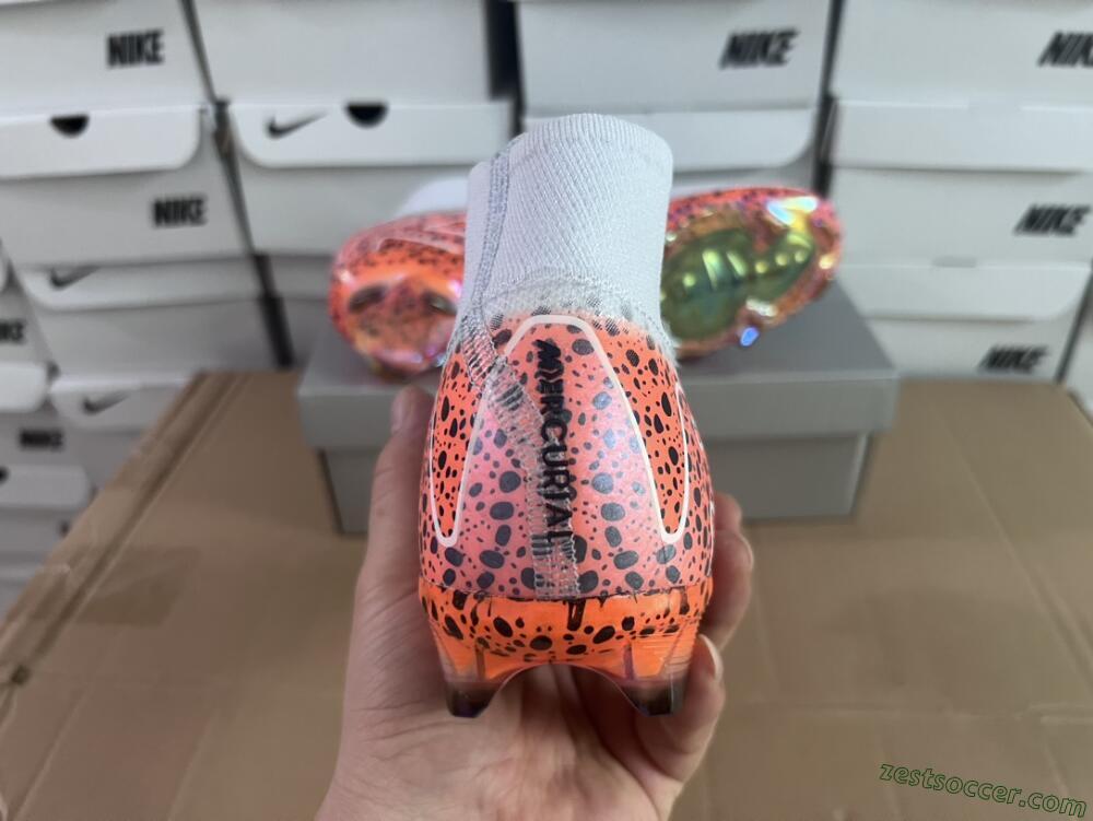 Nike Air Zoom Mercurial Superfly 10 Elite FG High-Tops Soccer Cleats - Grey/Leopard/Gold