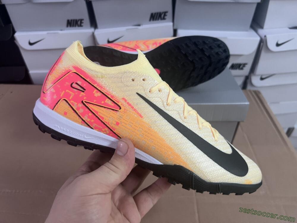 Nike Air Zoom Mercurial Vapor 16 Elite TF Low-Tops Soccer Shoes - Yellow/Black/Orange