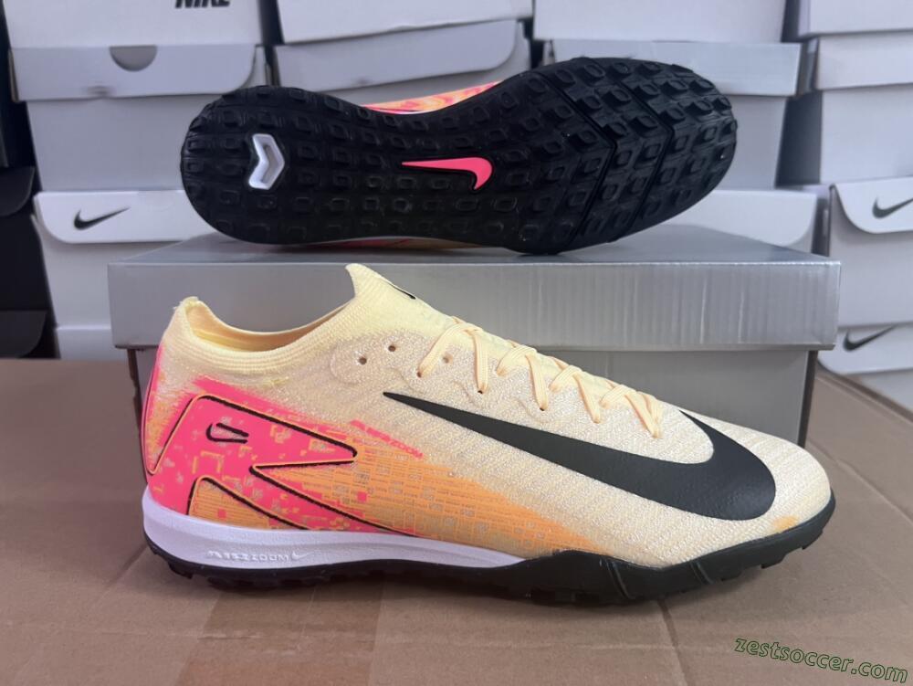 Nike Air Zoom Mercurial Vapor 16 Elite TF Low-Tops Soccer Shoes - Yellow/Black/Orange