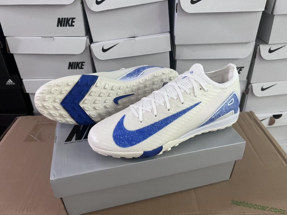 Nike Air Zoom Mercurial Vapor 16 Elite TF Low-Tops Soccer Shoes - Beige/Blue