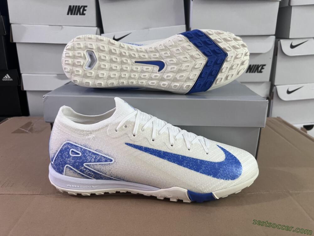 Nike Air Zoom Mercurial Vapor 16 Elite TF Low-Tops Soccer Shoes - Beige/Blue