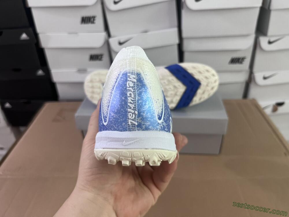 Nike Air Zoom Mercurial Vapor 16 Elite TF Low-Tops Soccer Shoes - Beige/Blue