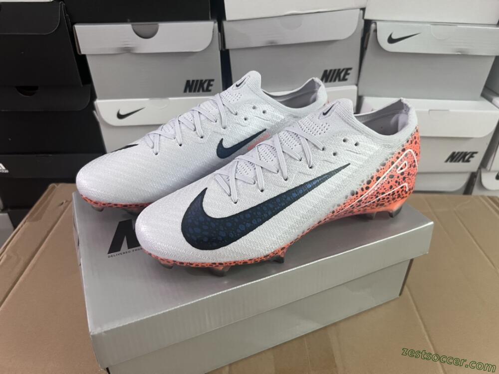 Nike Air Zoom Mercurial Vapor 16 Elite FG Low-Tops Soccer Cleats - Grey/Black/Leopard