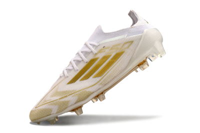Adidas F50 Elite FG Low-Tops Soccer Cleats - White/Gold
