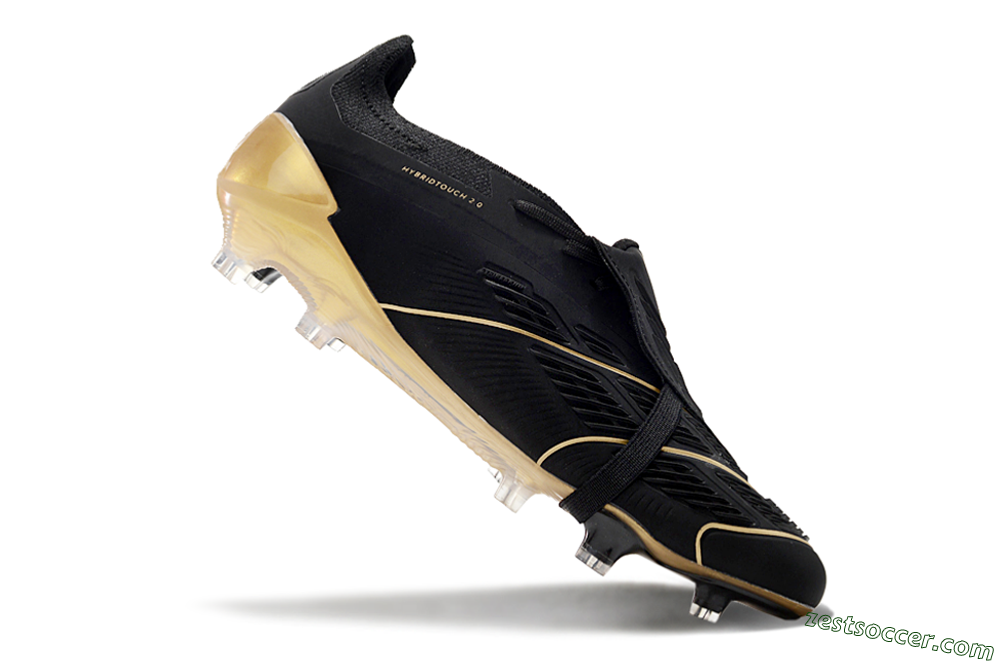 Adidas Predator Elite Tongue FG Low-Tops Soccer Cleats - Black/Gold 4