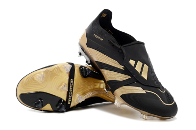 Adidas Predator Elite Tongue FG Low-Tops Soccer Cleats - Black/Gold