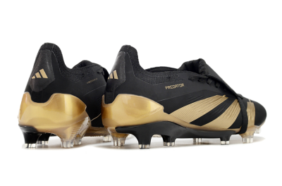 Adidas Predator Elite Tongue FG Low-Tops Soccer Cleats - Black/Gold