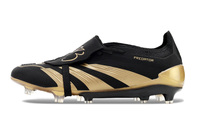 Adidas Predator Elite Tongue FG Low-Tops Soccer Cleats - Black/Gold