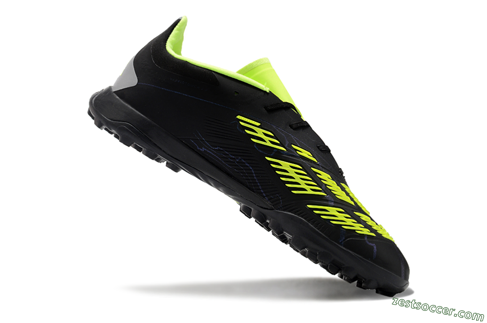 Adidas Predator 24 Elite TF Low-Tops Soccer Shoes - Black/Yellow/Grey 4