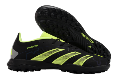 Adidas Predator 24 Elite TF Low-Tops Soccer Shoes - Black/Yellow/Grey