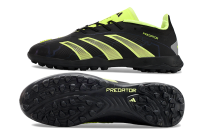 Adidas Predator 24 Elite TF Low-Tops Soccer Shoes - Black/Yellow/Grey