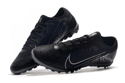 Nike Air Zoom Mercurial Vapor 13 Elite TF Low-Tops Soccer Shoes - Black/Silver/Grey