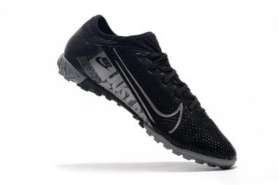 Nike Air Zoom Mercurial Vapor 13 Elite TF Low-Tops Soccer Shoes - Black/Silver/Grey