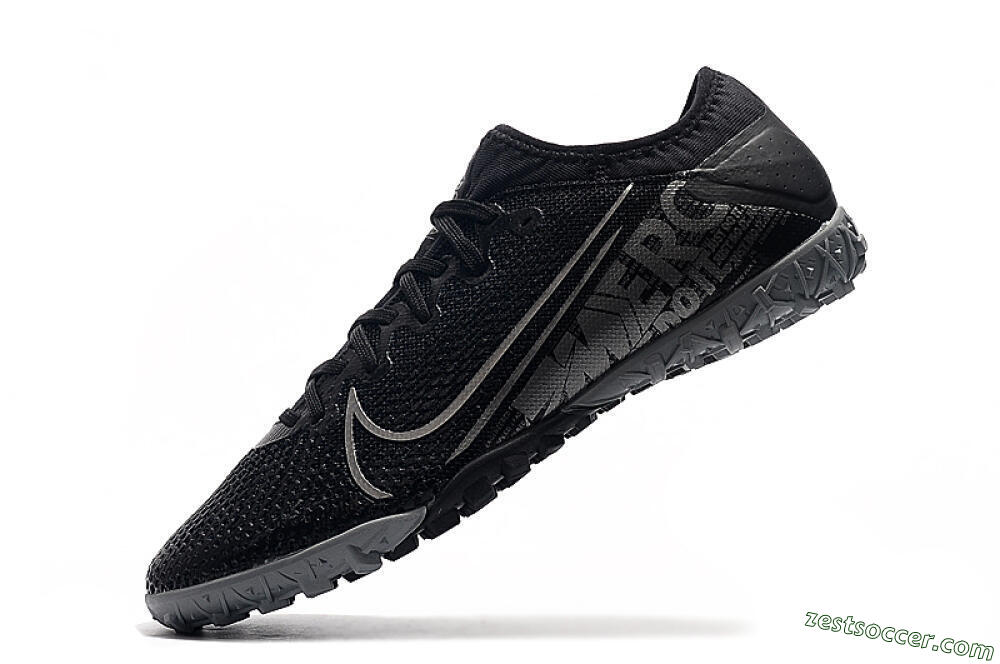Nike Air Zoom Mercurial Vapor 13 Elite TF Low-Tops Soccer Shoes - Black/Silver/Grey 8