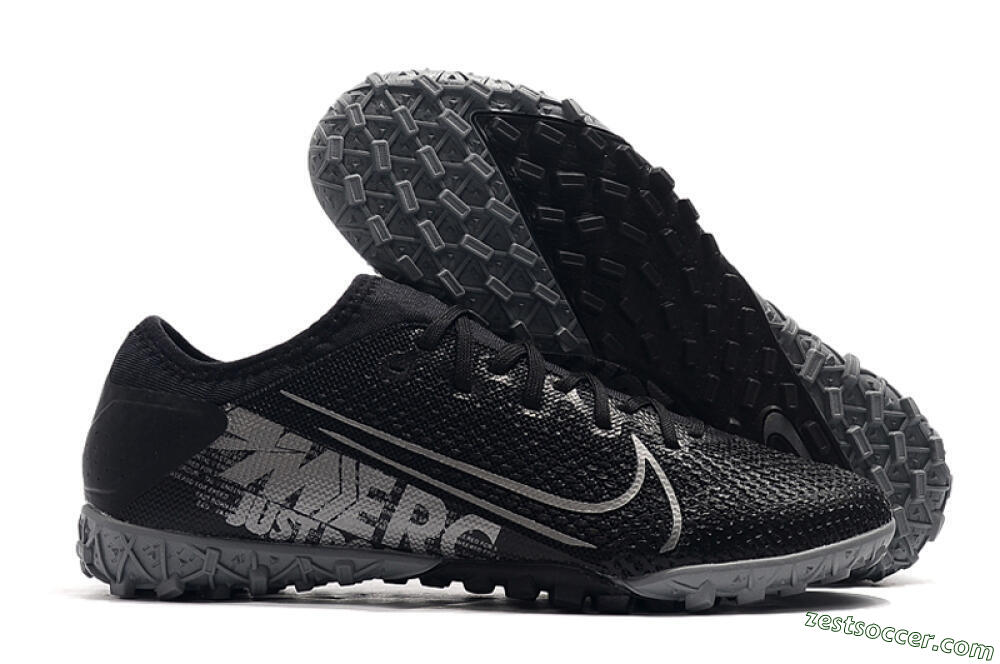 Nike Air Zoom Mercurial Vapor 13 Elite TF Low-Tops Soccer Shoes - Black/Silver/Grey 0