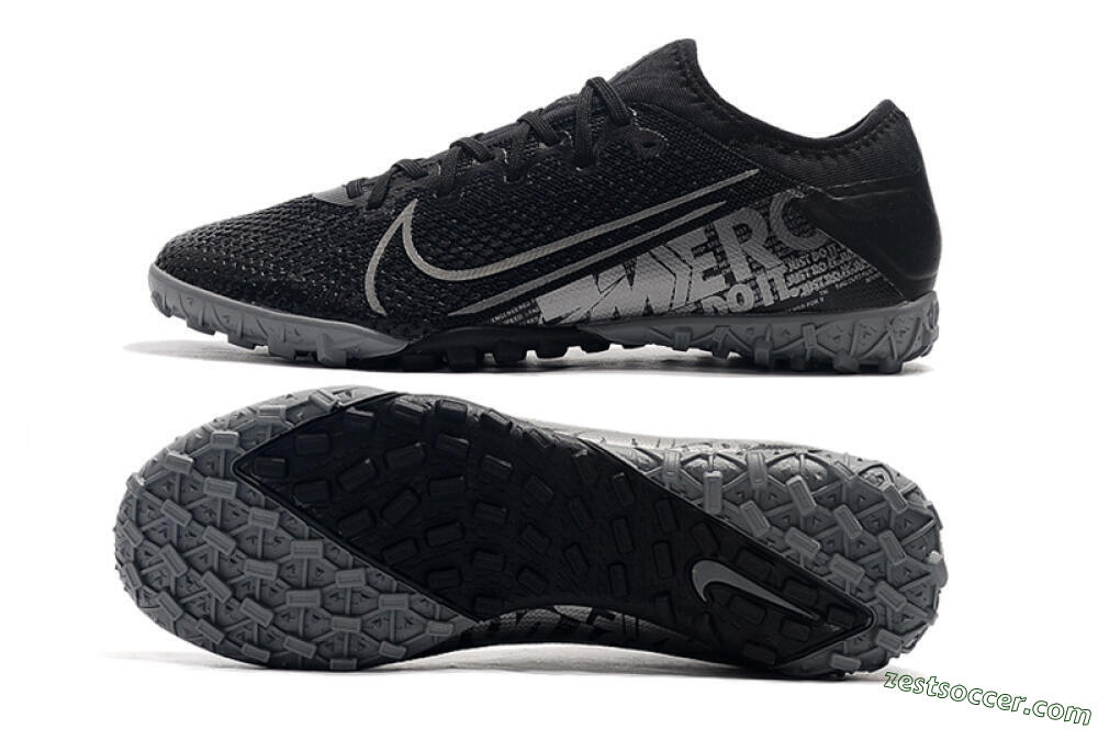Nike Air Zoom Mercurial Vapor 13 Elite TF Low-Tops Soccer Shoes - Black/Silver/Grey 1