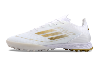 Adidas F50 Elite TF Low-Tops Soccer Shoes - White/Gold