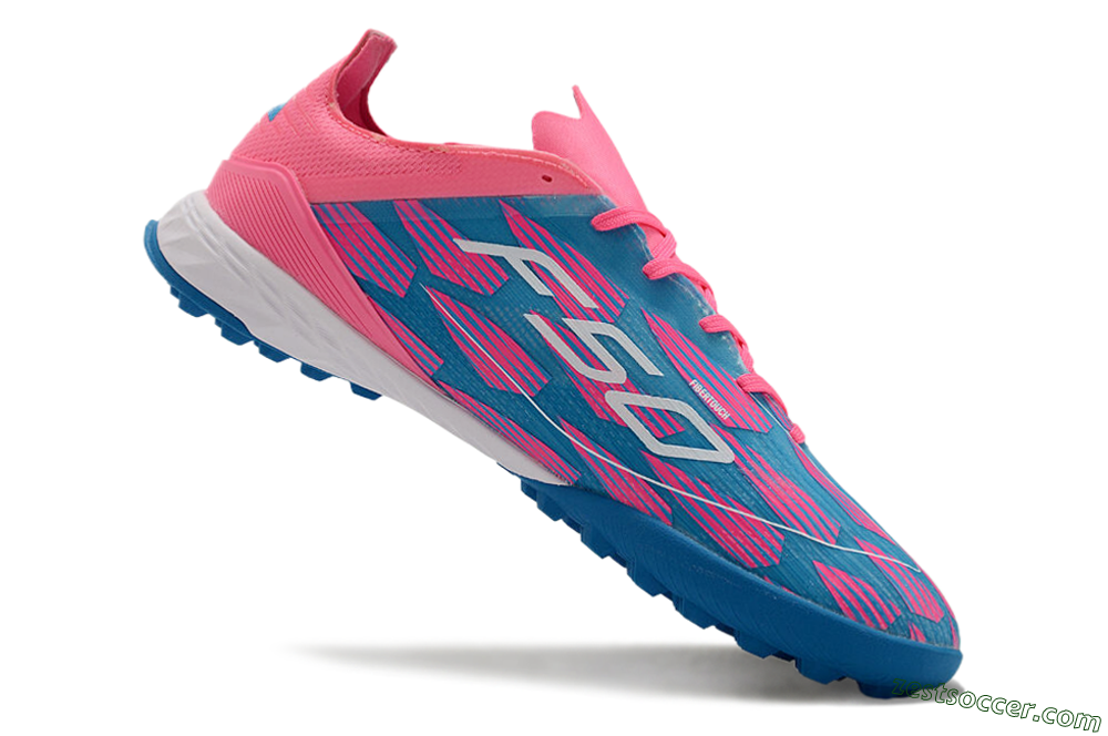Adidas F50 Elite TF Low-Tops Soccer Shoes - Blue/Pink/White 4