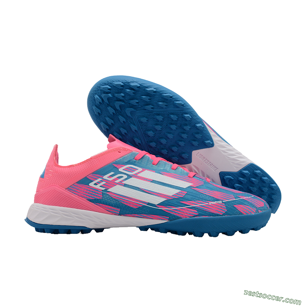 Adidas F50 Elite TF Low-Tops Soccer Shoes - Blue/Pink/White 0