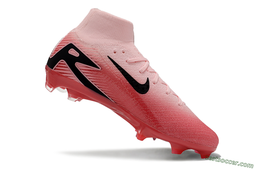 Nike Air Zoom Mercurial Superfly 10 Elite FG High-Tops Soccer Cleats - Pink/Black 4