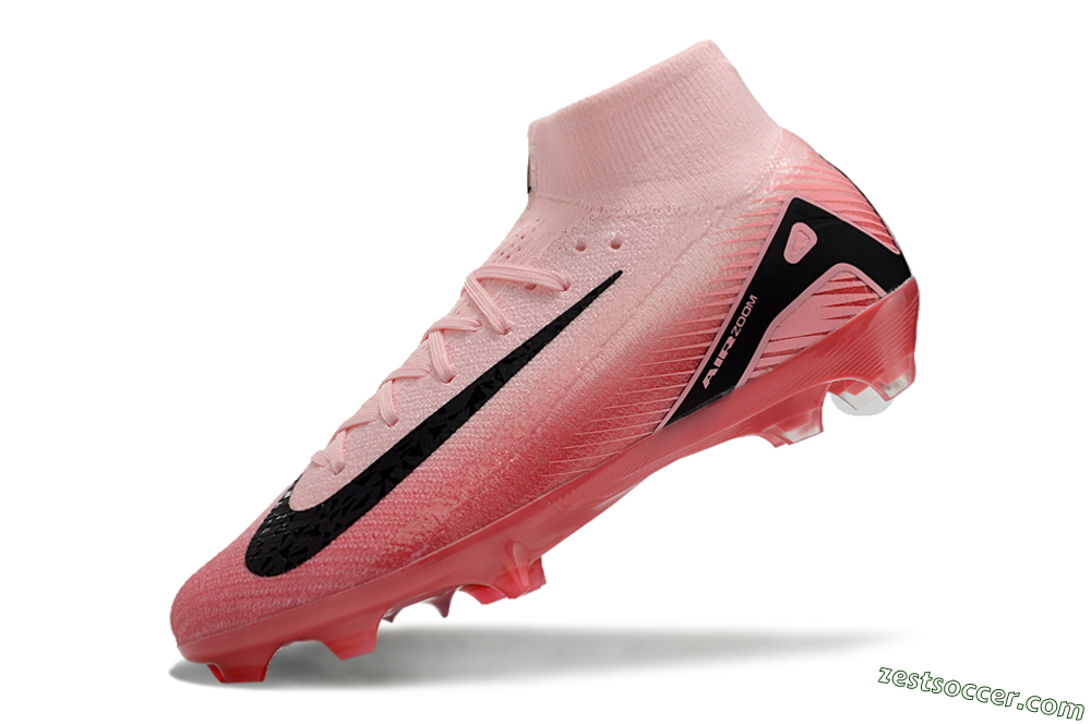 Nike Air Zoom Mercurial Superfly 10 Elite FG High-Tops Soccer Cleats - Pink/Black 5