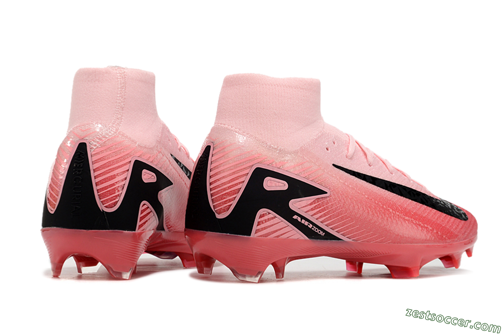 Nike Air Zoom Mercurial Superfly 10 Elite FG High-Tops Soccer Cleats - Pink/Black 6