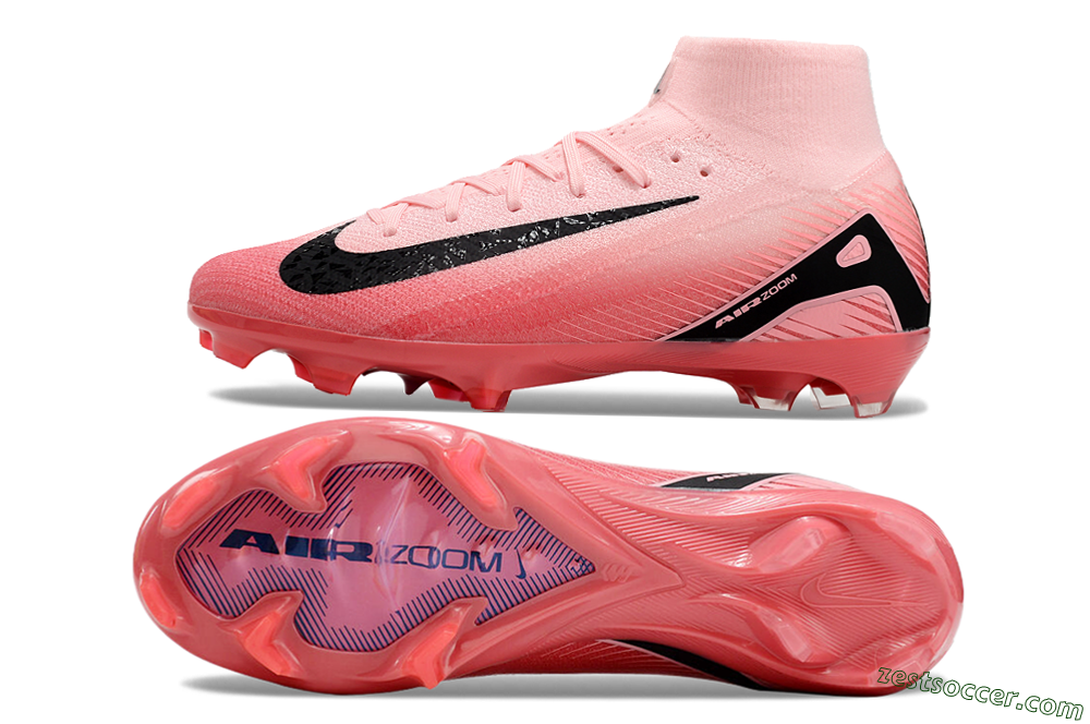 Nike Air Zoom Mercurial Superfly 10 Elite FG High-Tops Soccer Cleats - Pink/Black 1