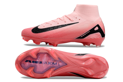 Nike Air Zoom Mercurial Superfly 10 Elite FG High-Tops Soccer Cleats - Pink/Black