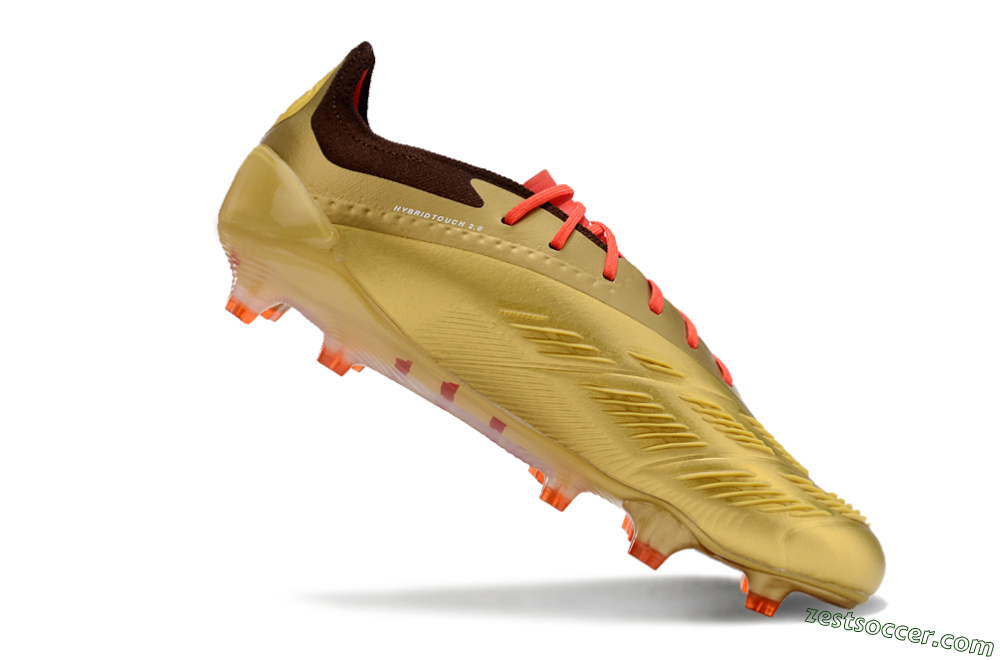Adidas Predator 24 Elite FG Low-Tops Soccer Cleats - Gold/White/Brown 4