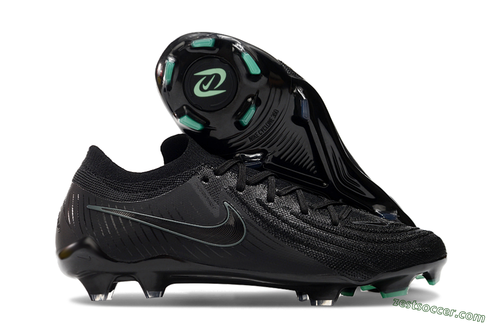 Nike Phantom Luna Elite NU FG Low-Tops Soccer Cleats - Black/Blue 0
