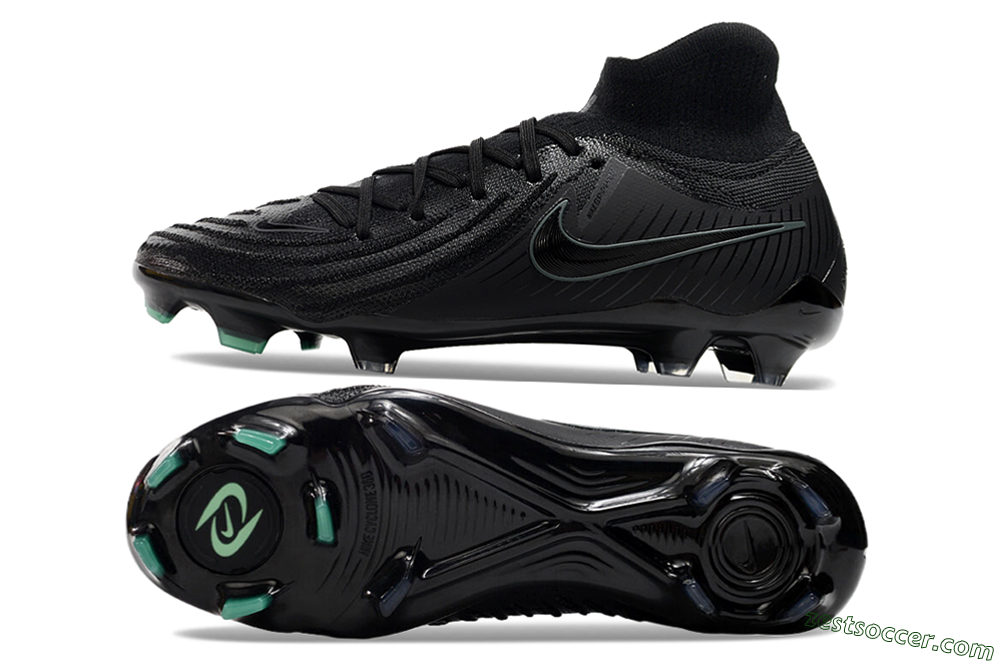 Nike Phantom Luna Elite NU FG High-Tops Soccer Cleats - Black/Blue 6
