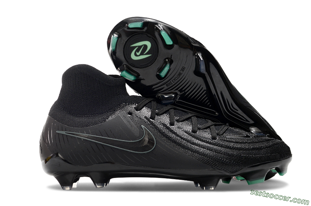 Nike Phantom Luna Elite NU FG High-Tops Soccer Cleats - Black/Blue 1