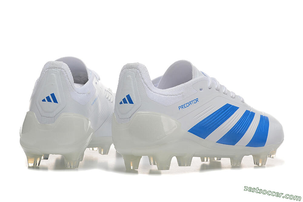 Adidas Predator 24 Elite FG Low-Tops Soccer Cleats - White/Blue 6