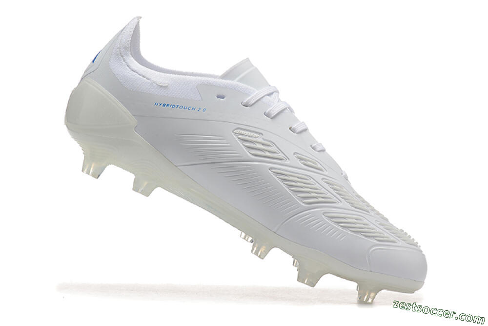 Adidas Predator 24 Elite FG Low-Tops Soccer Cleats - White/Blue 4