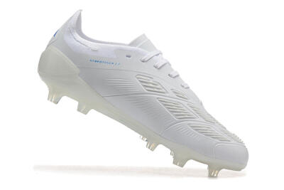 Adidas Predator 24 Elite FG Low-Tops Soccer Cleats - White/Blue