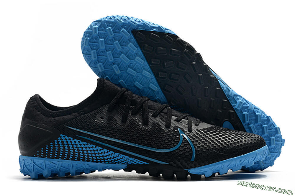 Nike Mercurial Vapor 13 Pro TF Low-Tops Soccer Shoes - Black/Blue 0