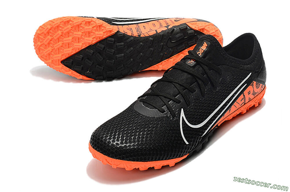Nike Mercurial Vapor 13 Pro TF Low-Tops Soccer Shoes - Black/Orange 3