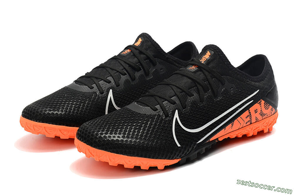 Nike Mercurial Vapor 13 Pro TF Low-Tops Soccer Shoes - Black/Orange 5