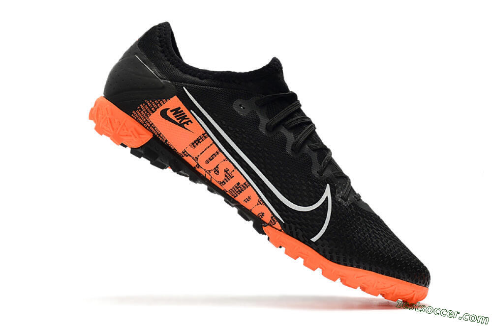 Nike Mercurial Vapor 13 Pro TF Low-Tops Soccer Shoes - Black/Orange 7